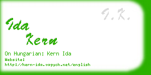 ida kern business card